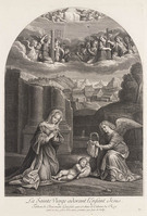 KG 14611
<br/>
Maria aanbidt het kindeke Jezus
<br/>
<em>Poilly, Jean Baptiste de (1669-1728)</em>